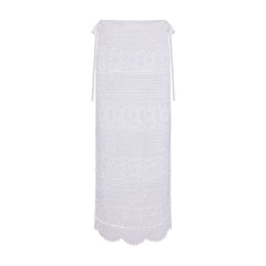 CROCHET COVER-UPS LONG SKIRT | SNOW FLAT ON A WHITE BACKGROUND | FLT