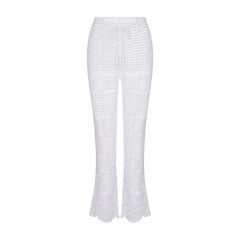 CROCHET COVER-UPS FLARE PANT | SNOW FLAT ON A WHITE BACKGROUND | FLT