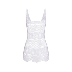 CROCHET COVER-UPS TANK DRESS | SNOW FLAT ON A WHITE BACKGROUND | FLT