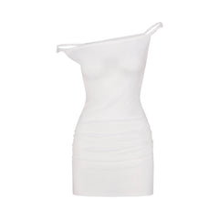 COTTON COVER-UPS SHORT DRESS | SNOW LAYS FLAT ON A WHITE BACKGROUND | FLT