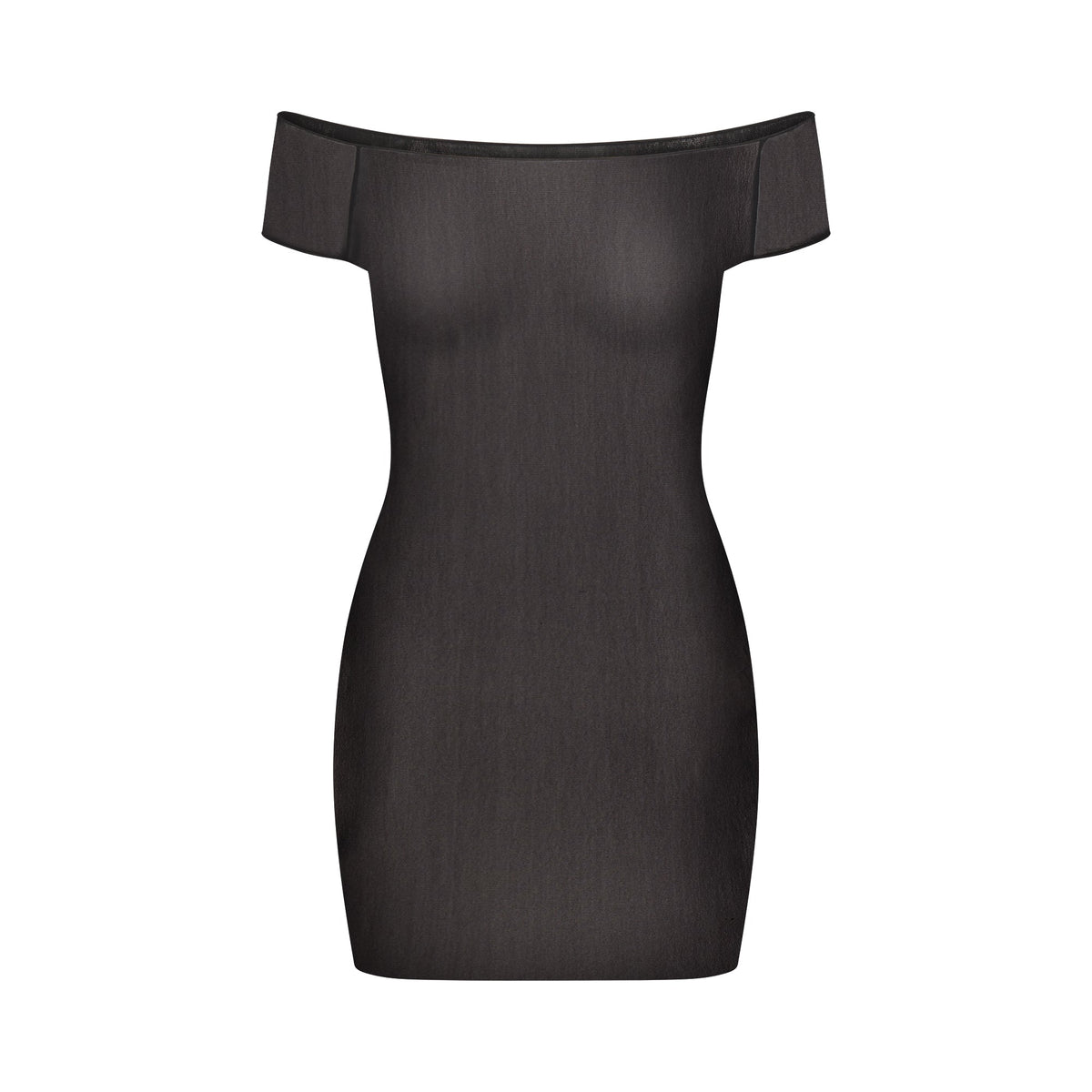 MESH COVER-UPS MINI DRESS | ONYX LAYS FLAT ON A WHITE BACKGROUND | FLT
