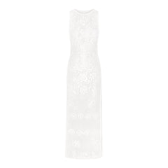 LACE COVER-UPS LONG DRESS | SNOW FLAT ON A WHITE BACKGROUND | FLT