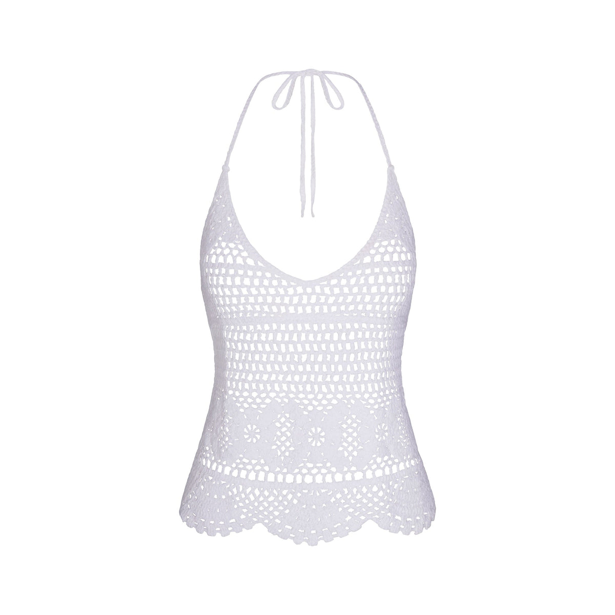 CROCHET COVER-UPS CAMI | SNOW FLAT ON A WHITE BACKGROUND | FLT
