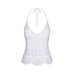 CROCHET COVER-UPS CAMI | SNOW FLAT ON A WHITE BACKGROUND | FLT