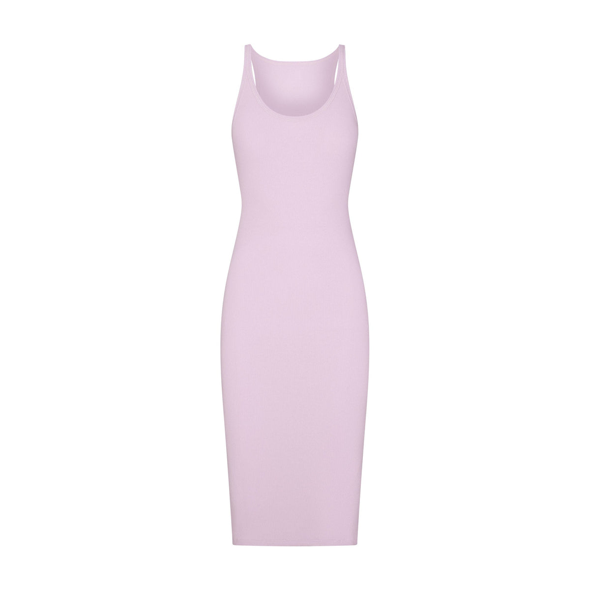 COTTON RIB TANK MIDI DRESS | SUGAR PLUM FLAT ON A WHITE BACKGROUND | FLT