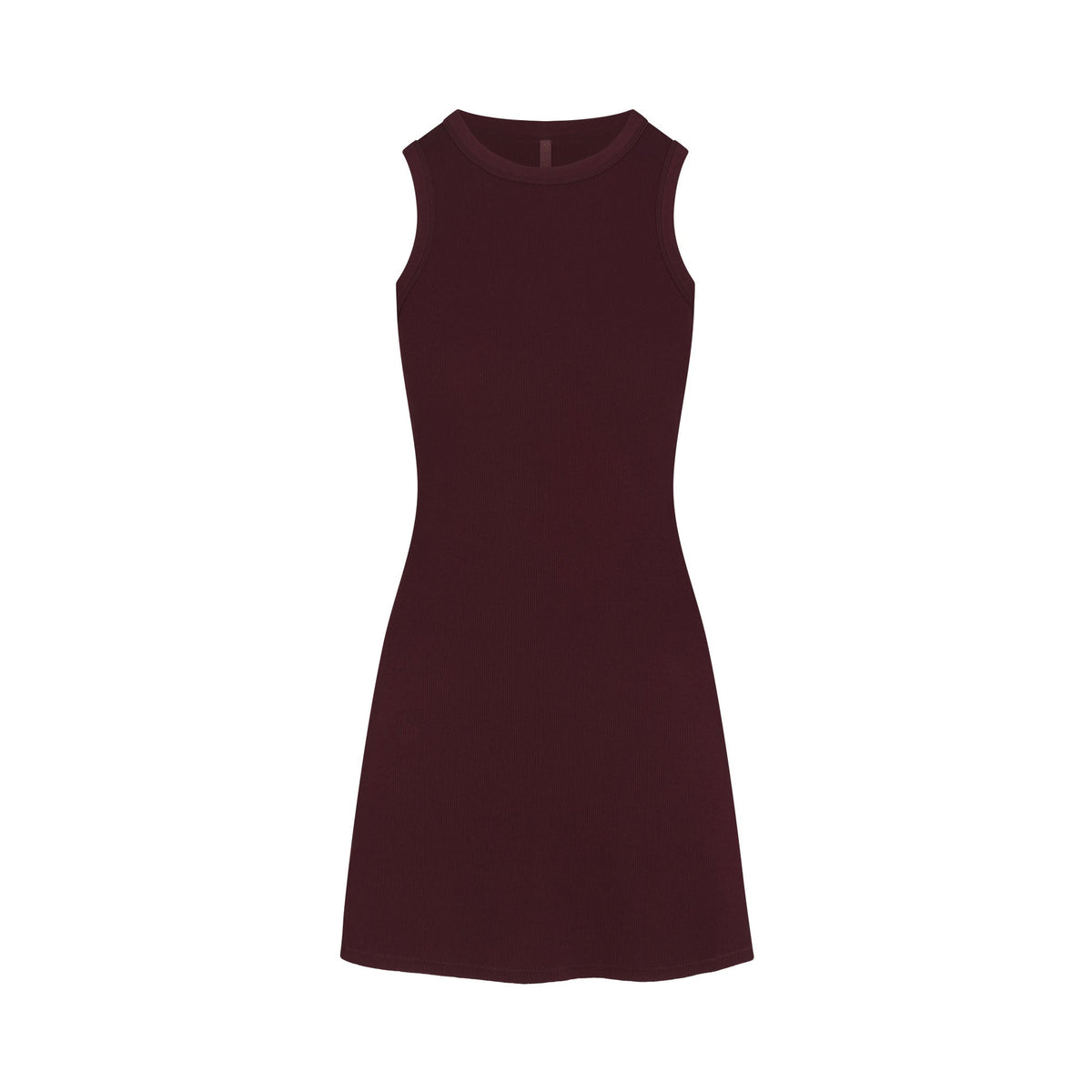 COTTON RIB TANK DRESS | CURRANT FLAT ON A WHITE BACKGROUND | FLT