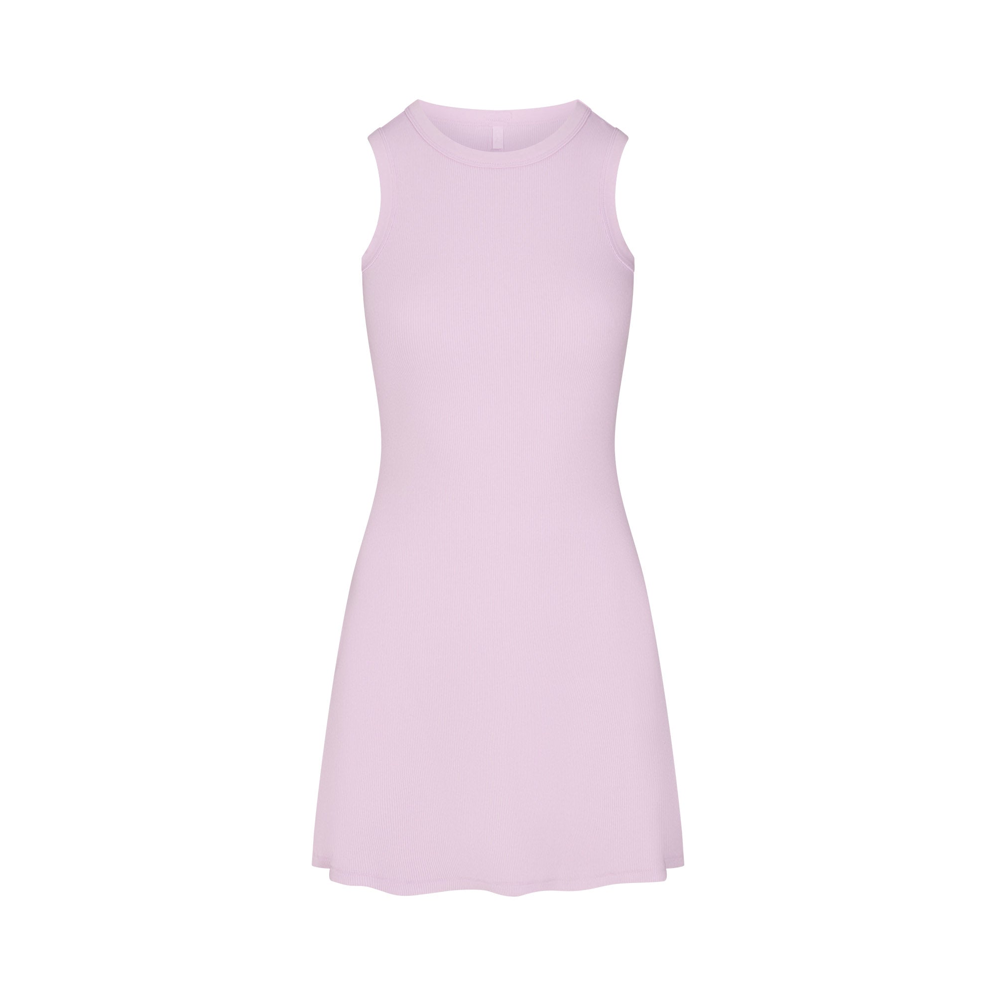 COTTON RIB TANK DRESS | SUGAR PLUM FLAT ON A WHITE BACKGROUND | FLT