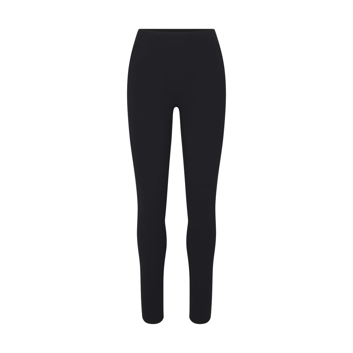 NikeSKIMS STUDIO STRETCH 26" LEGGING | OBSIDIAN LAYS FLAT ON A WHITE BACKGROUND | FLT