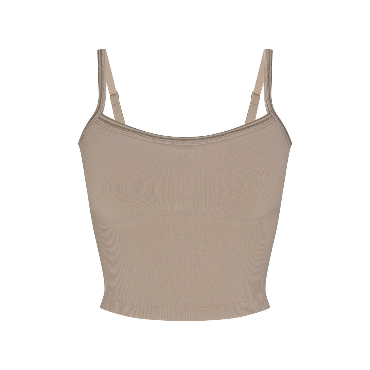 NikeSKIMS RIBBED SEAMLESS CAMI | DRIFTWOOD & LAYS FLAT ON A WHITE BACKGROUND | FLT