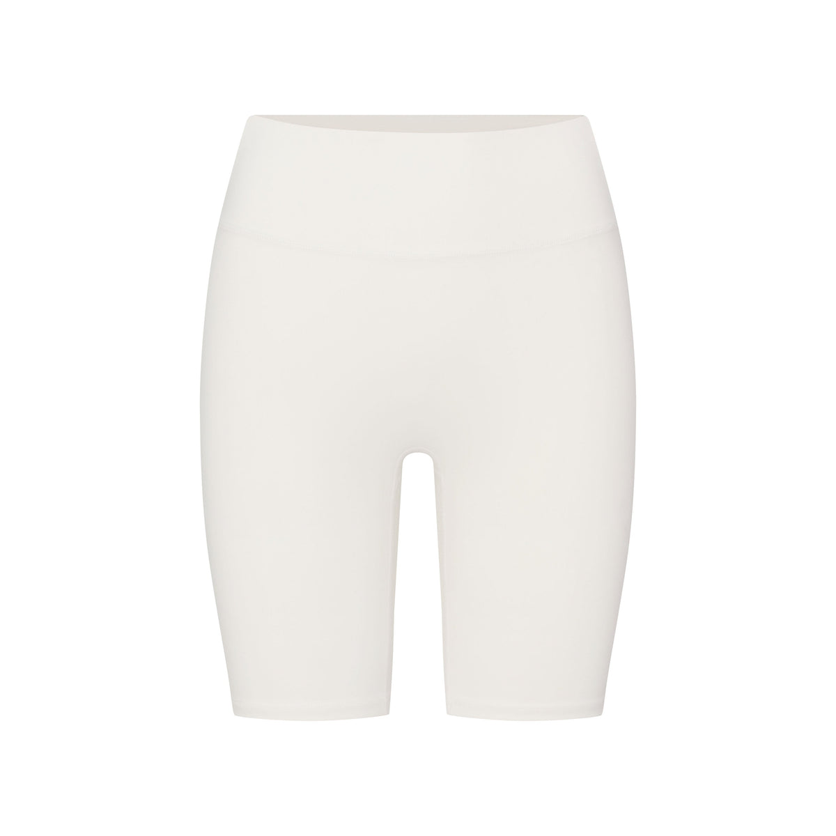 NikeSKIMS MATTE 5" BIKER SHORT | IVORY LAYS FLAT ON A WHITE BACKGROUND | FLT