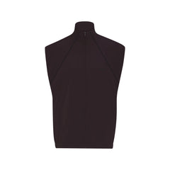 NikeSKIMS STRETCH NYLON OVERSIZED VEST | DARK ROAST & LAYS FLAT ON A WHITE BACKGROUND | FLT