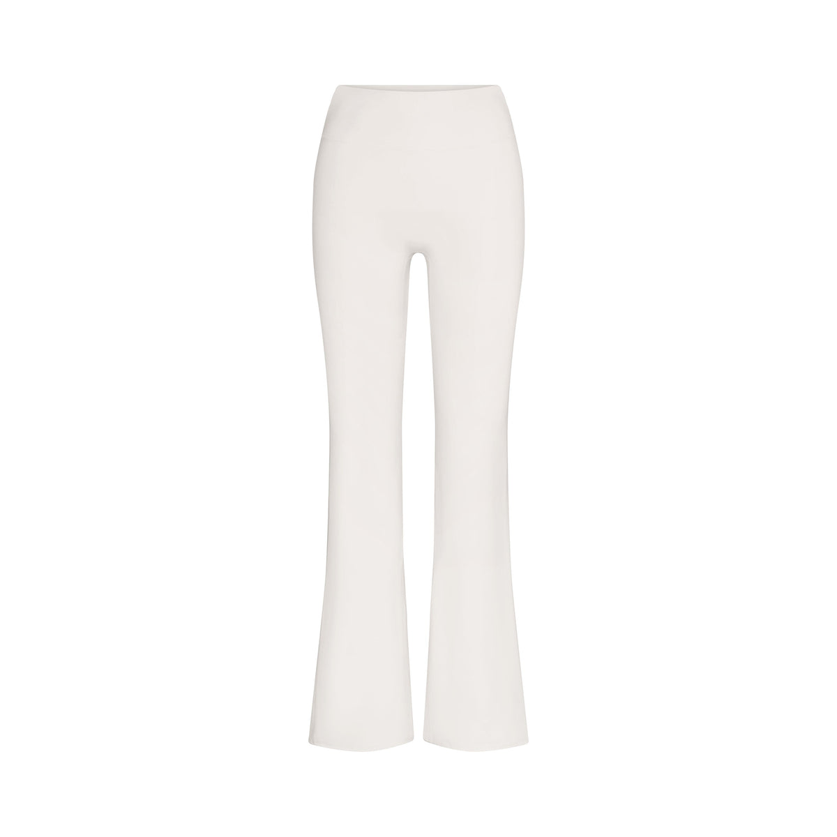 NikeSKIMS MATTE SLIM FLARE LEGGING | IVORY LAYS FLAT ON A WHITE BACKGROUND | FLT