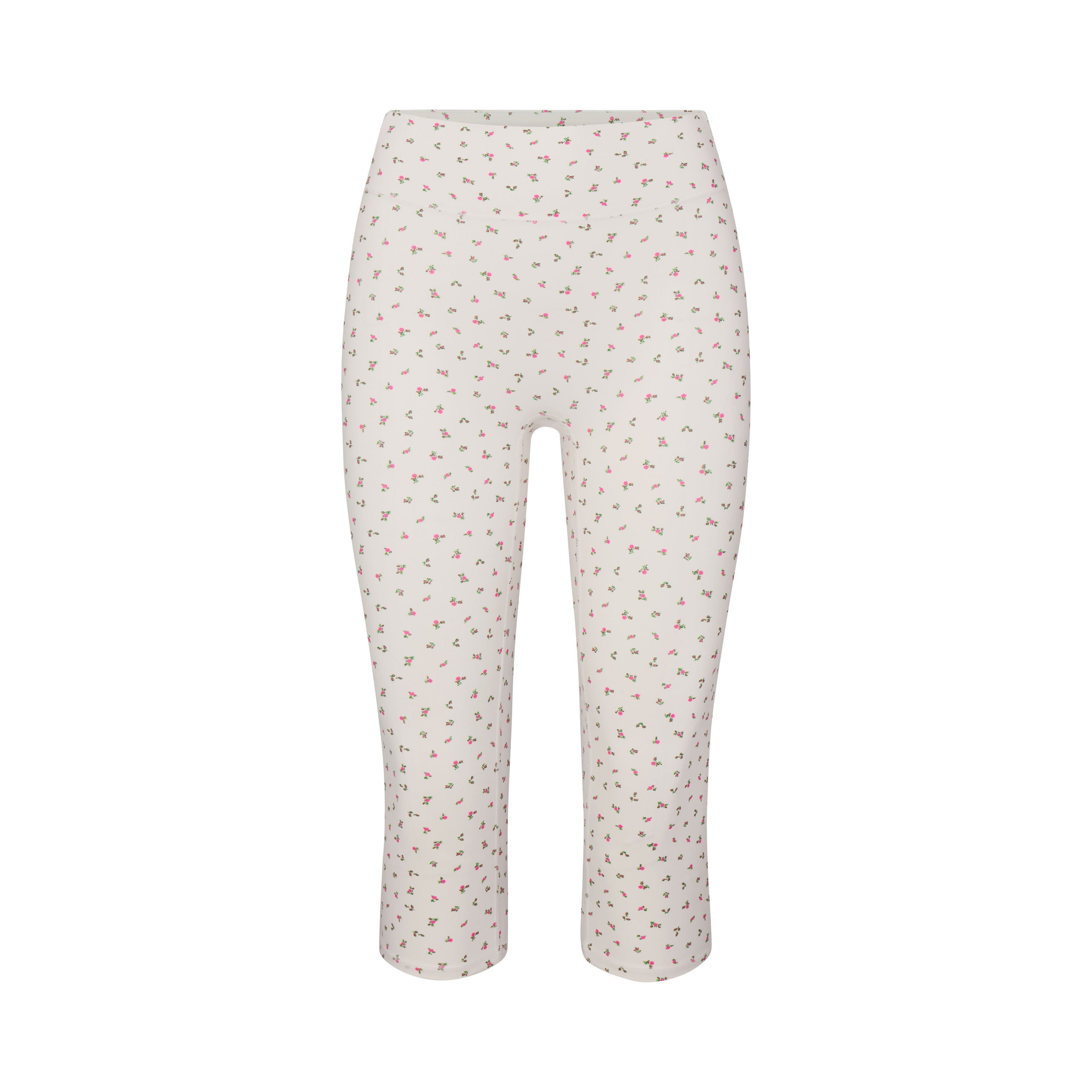 NikeSKIMS MATTE CROP 17" LEGGING | DITSY FLORAL PRINT LAYS FLAT ON A WHITE BACKGROUND | FLT