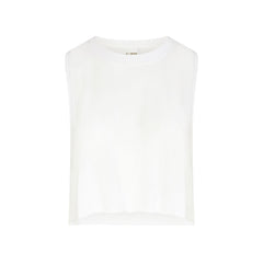 NikeSKIMS PERFORMANCE COTTON BLEND CROP TANK | SNOW & LAYS FLAT ON A WHITE BACKGROUND | FLT