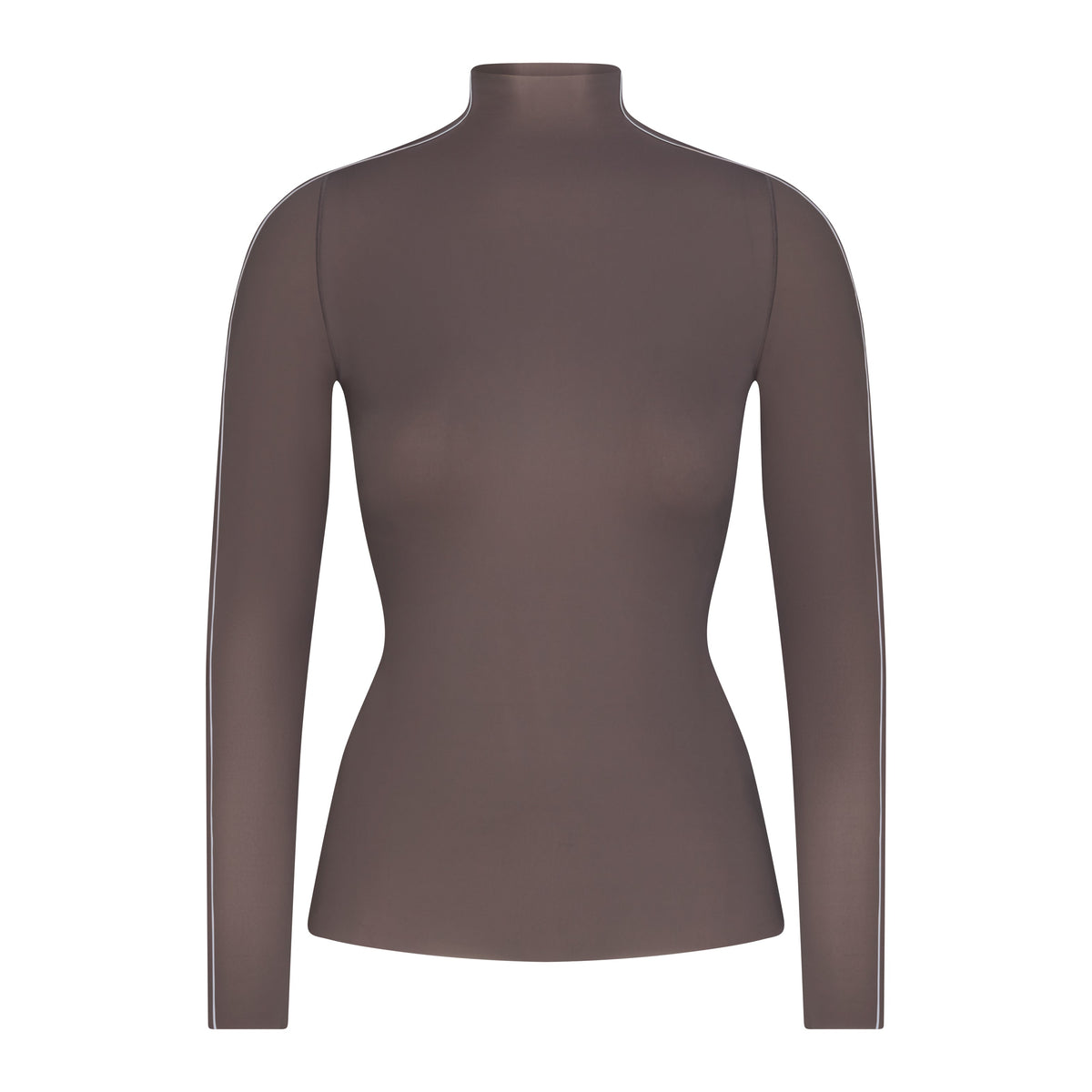 NikeSKIMS WEIGHTLESS LAYERS MOCK NECK LONG SLEEVE TOP | BOULDER & LAYS FLAT ON A WHITE BACKGROUND | FLT