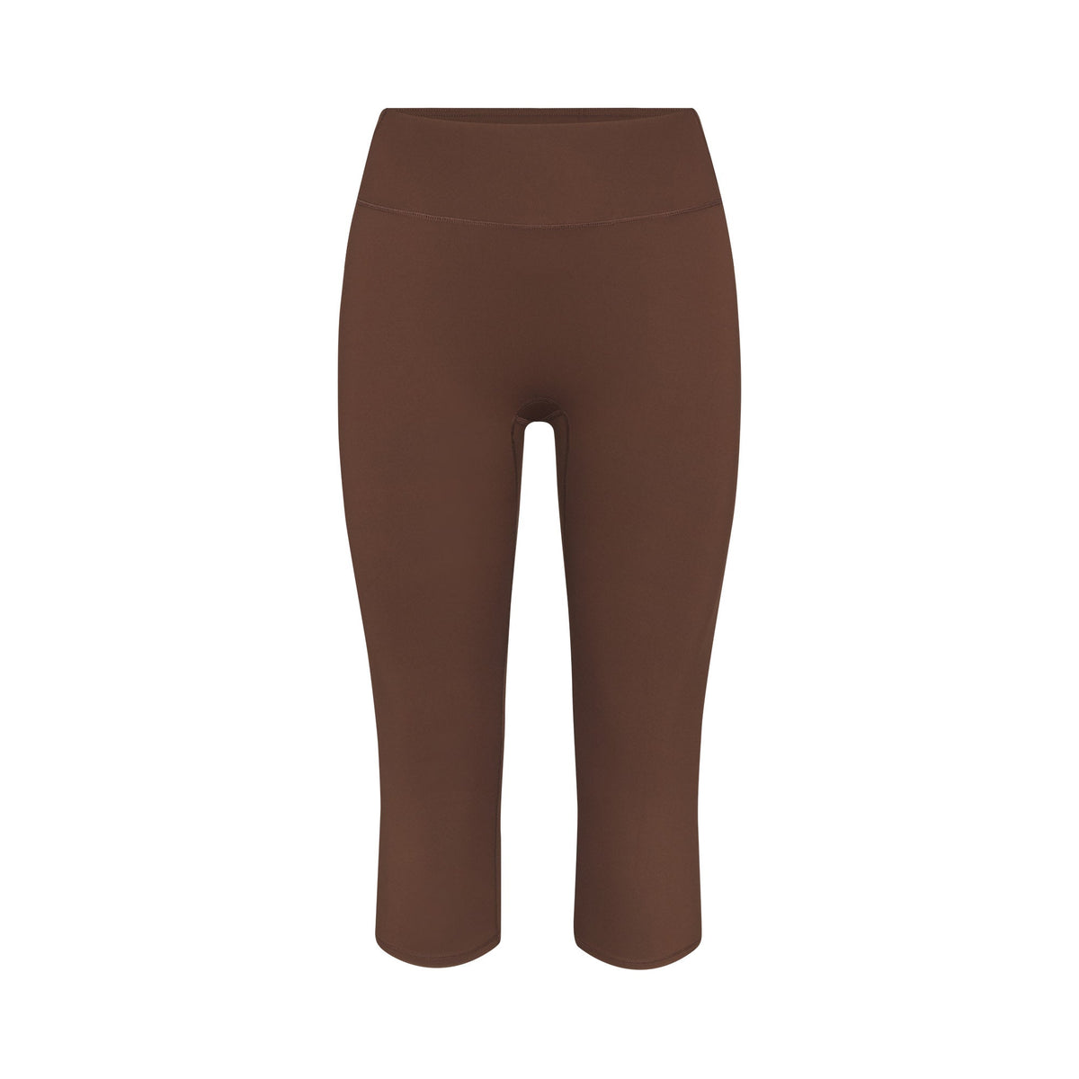 NikeSKIMS MATTE CROP 17" LEGGING | DARK SEPIA FLAT ON A WHITE BACKGROUND | FLT