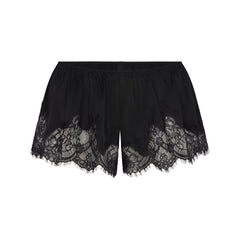SILK LACE SHORT | ONYX FLAT ON A WHITE BACKGROUND | FLT