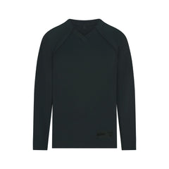 NikeSKIMS AIRY V-NECK OVERSIZED LONG SLEEVE TOP | DARK TEAL FLAT ON A WHITE BACKGROUND | FLT