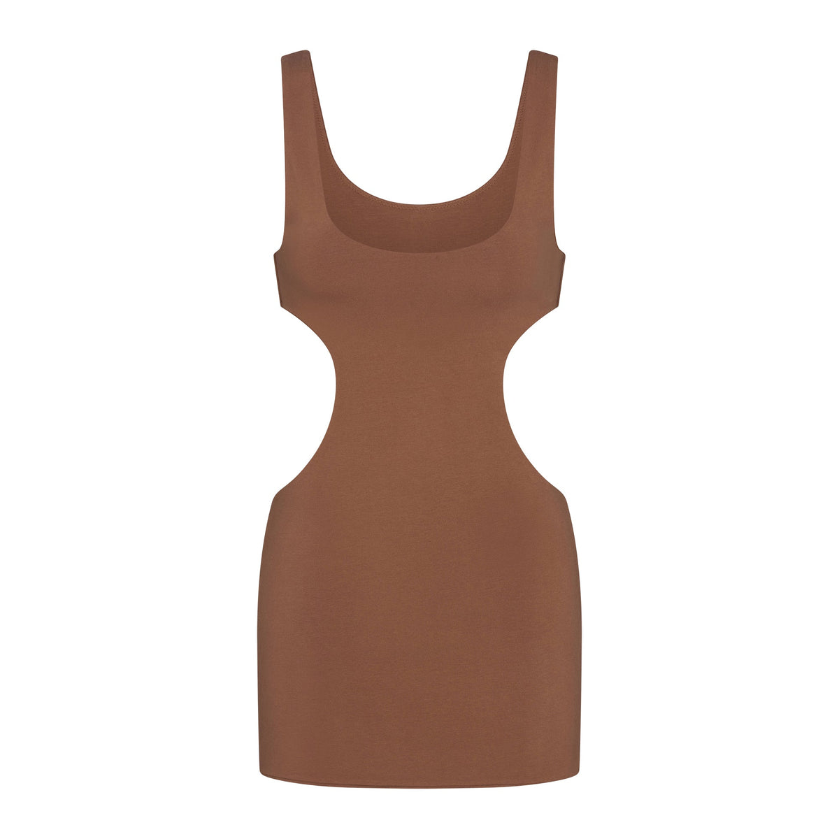 COTTON JERSEY CUT OUT MINI DRESS | JASPER LAYS FLAT ON A WHITE BACKGROUND | FLT