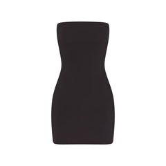 COTTON JERSEY MINI TUBE DRESS | SOOT FLAT ON A WHITE BACKGROUND | FLT