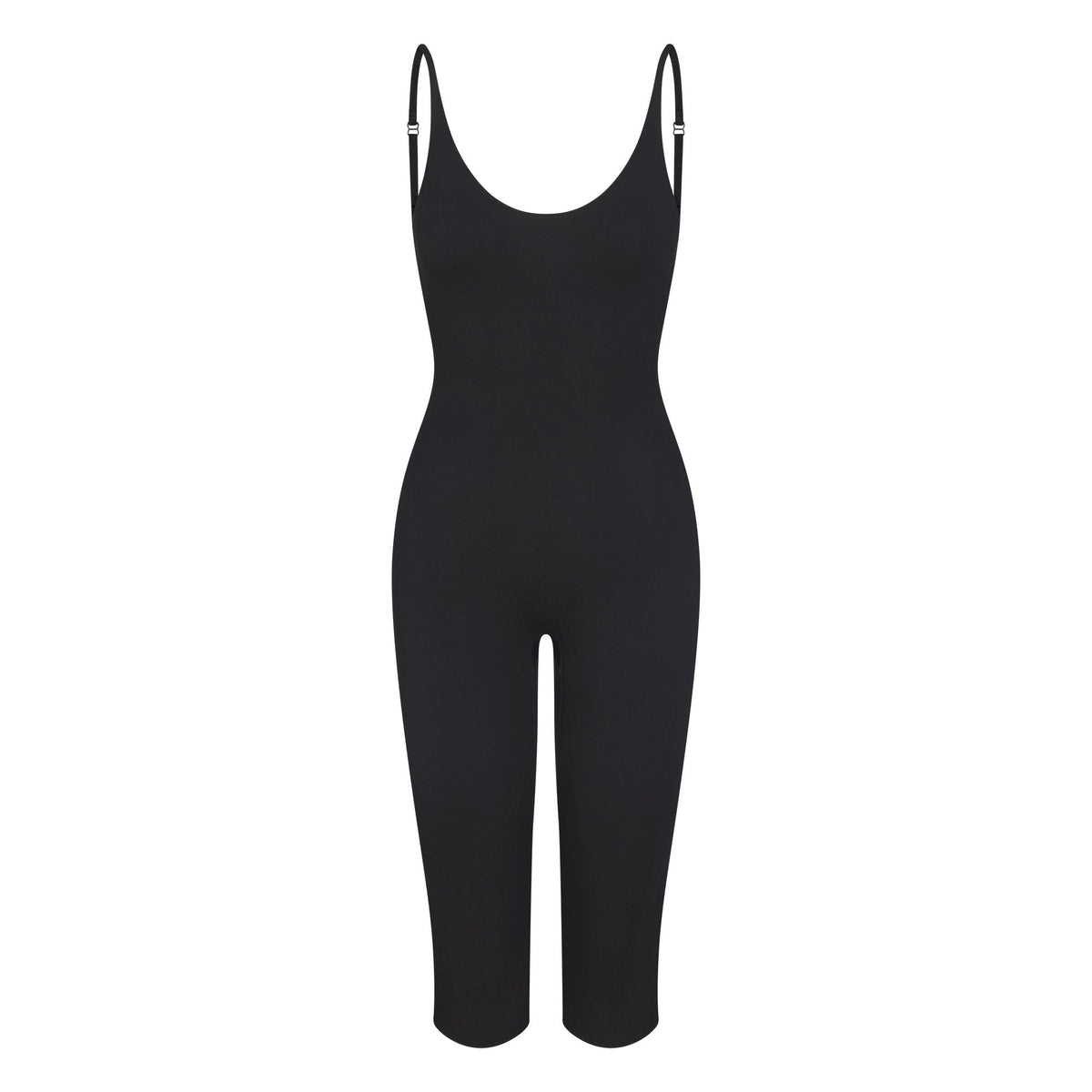 SMOOTH LAYERS CAPRI CATSUIT | OBSIDIAN FLAT ON A WHITE BACKGROUND | FLT