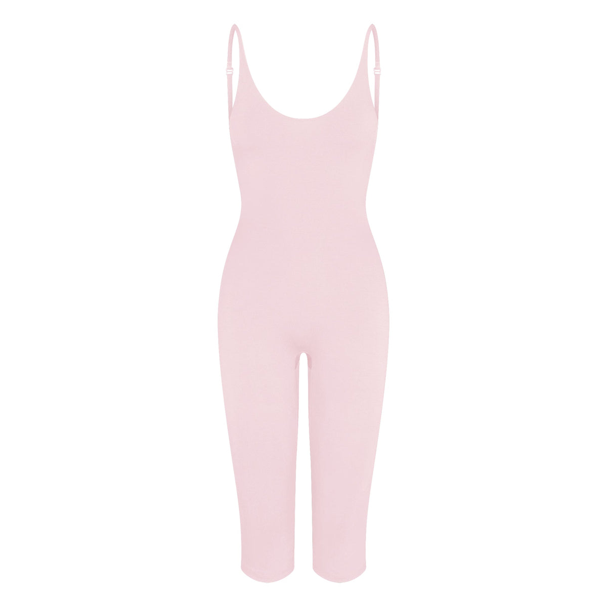 SMOOTH LAYERS CAPRI CATSUIT | PEONY & LAYS FLAT ON A WHITE BACKGROUND | FLT