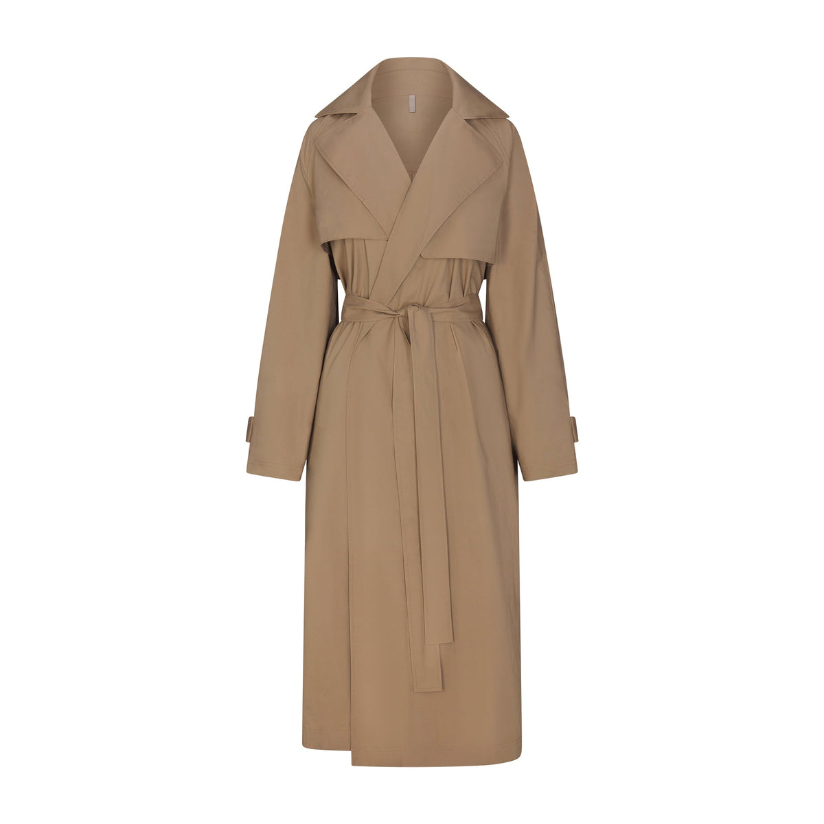WOVEN COTTON OVERSIZED TRENCH COAT | DESERT FLAT ON A WHITE BACKGROUND | FLT