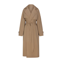 WOVEN COTTON OVERSIZED TRENCH COAT | DESERT FLAT ON A WHITE BACKGROUND | FLT