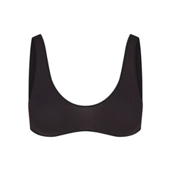 WOOL RIB BRALETTE | OBSIDIAN FLAT ON A WHITE BACKGROUND | FLT