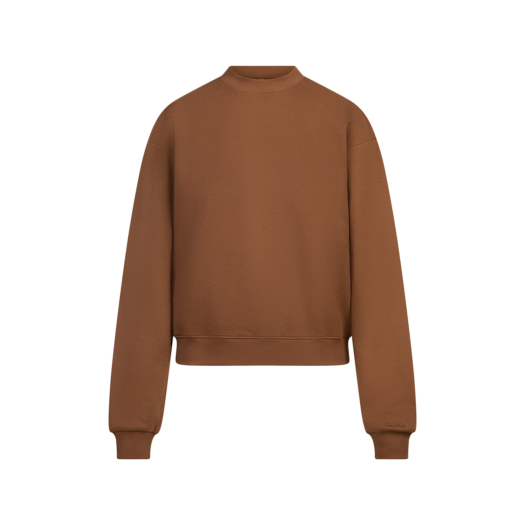 COTTON FLEECE CLASSIC CREWNECK | BISON FLAT ON A WHITE BACKGROUND | FLT