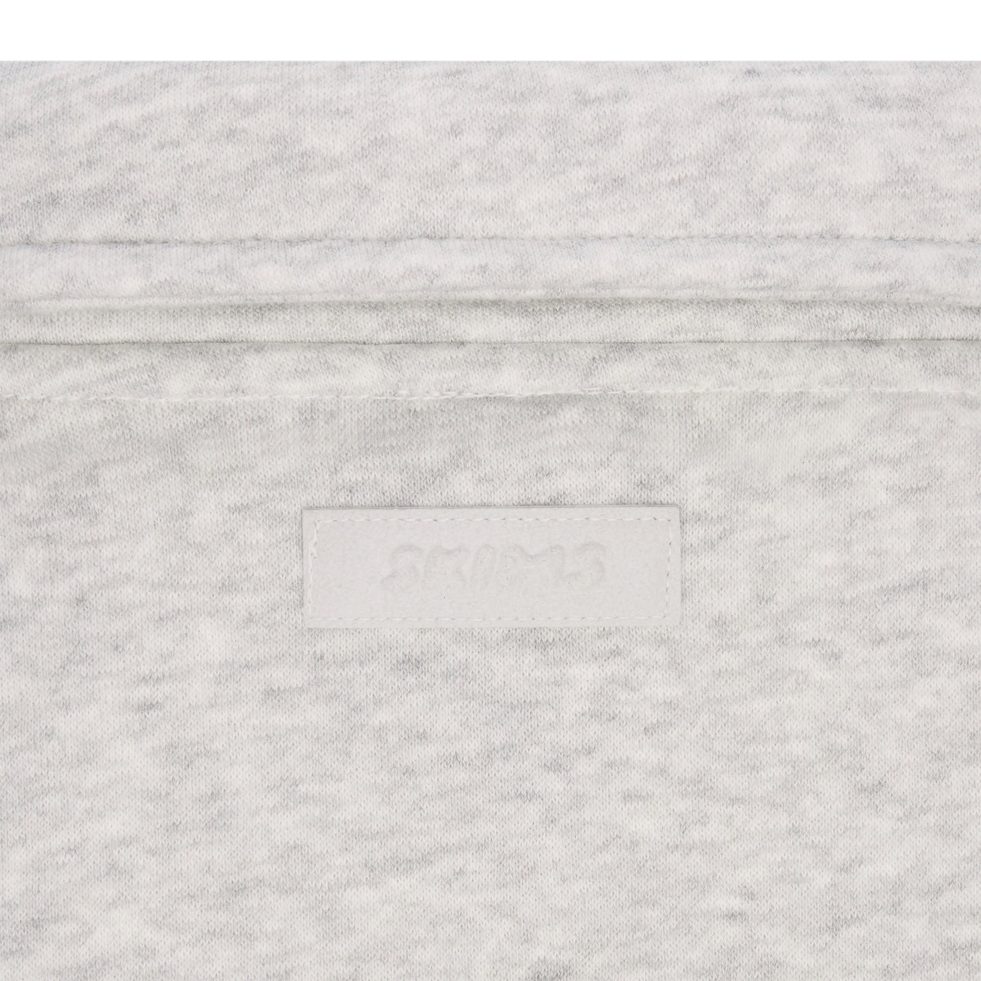 FLEECE LOUNGE MENS RELAXED SHORT | LIGHT HEATHER GREY ADDITIONAL FABRIC DETAILS