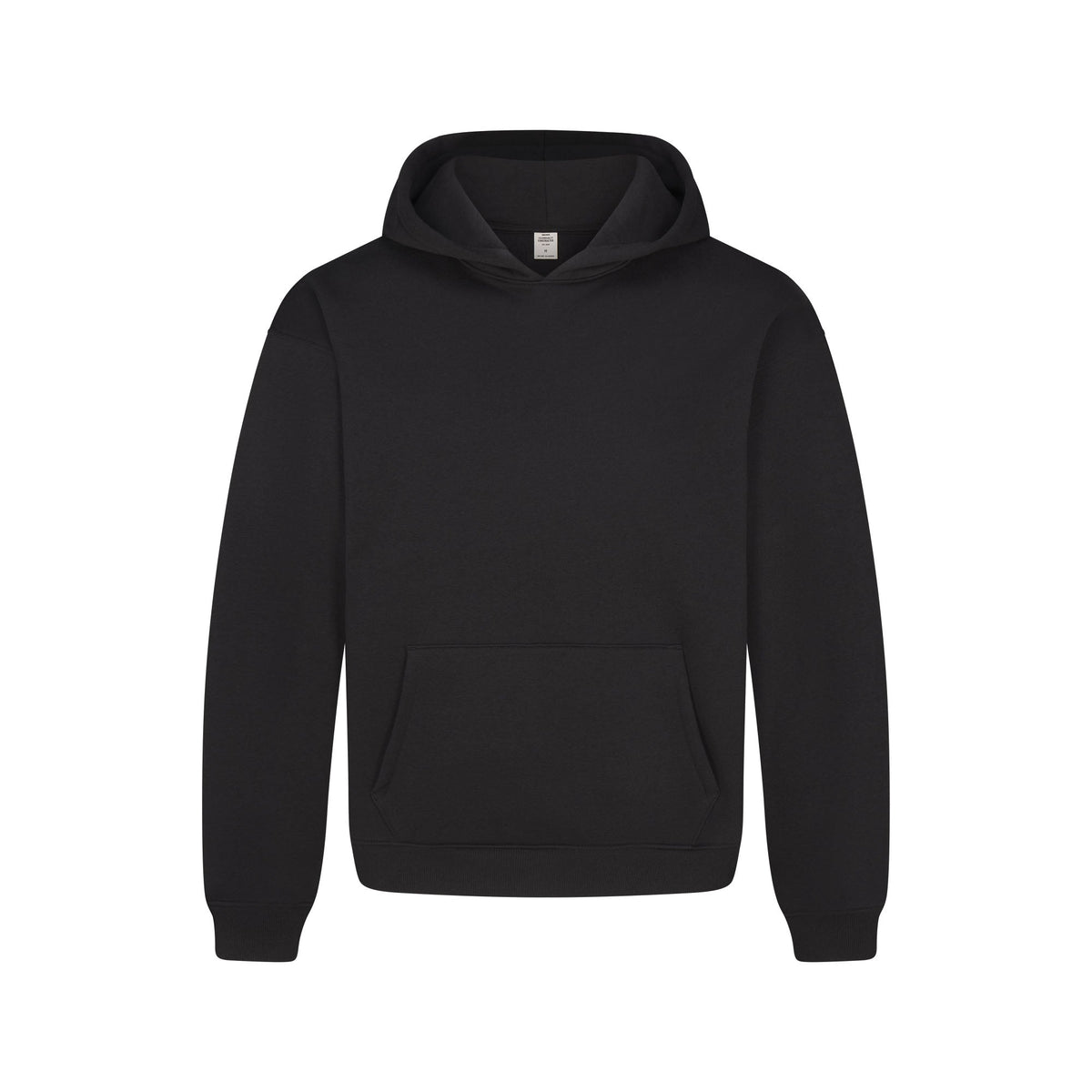 FLEECE LOUNGE MENS RELAXED HOODIE | WASHED ONYX FLAT ON A WHITE BACKGROUND | FLT