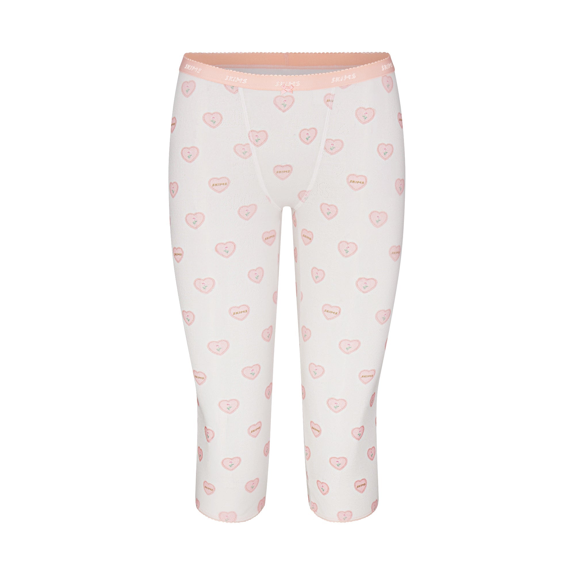 LOGO POINTELLE CAPRI | SNOW LACE HEARTS FLAT ON A WHITE BACKGROUND | FLT