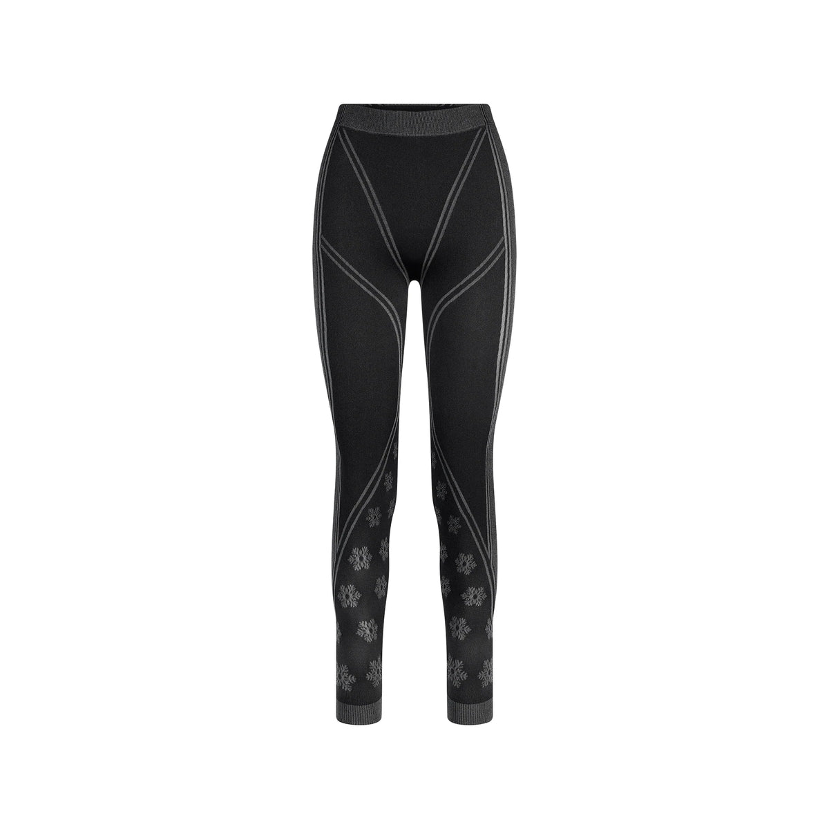 SKIMS FIRST LAYERS LEGGING | OBSIDIAN WINTER FAIR ISLE FLAT ON A WHITE BACKGROUND | FLT