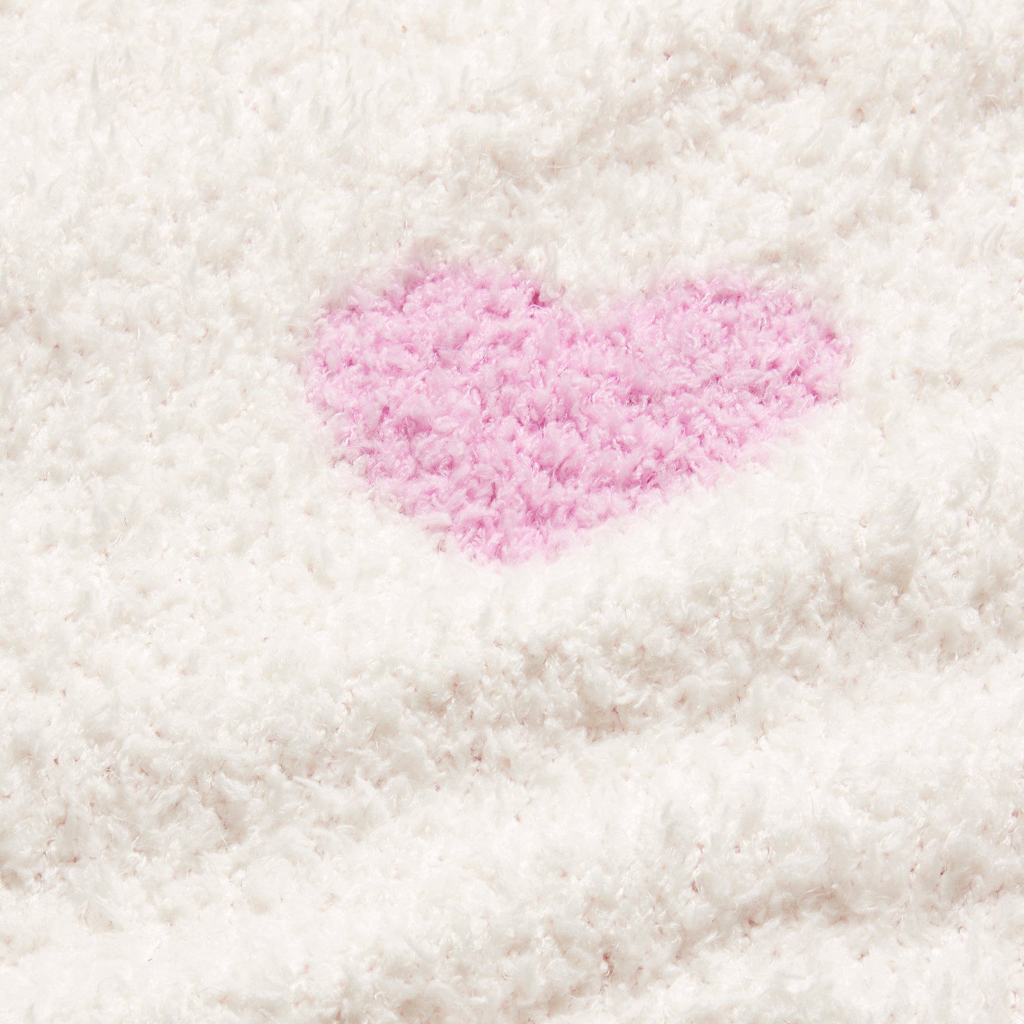 COZY KNIT UNISEX ROBE | IVORY SPACED HEARTS ADDITIONAL FABRIC DETAILS