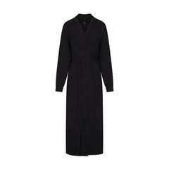 SOFT LOUNGE LONG ROBE | ONYX (LONG ROBES) LAYS FLAT ON A WHITE BACKGROUND | FLT