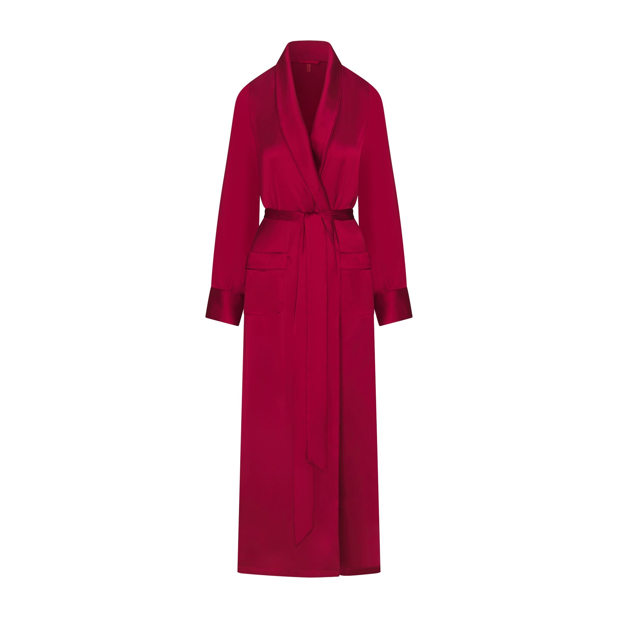 WOVEN SHINE LONG ROBE | BRICK FLAT ON A WHITE BACKGROUND | FLT