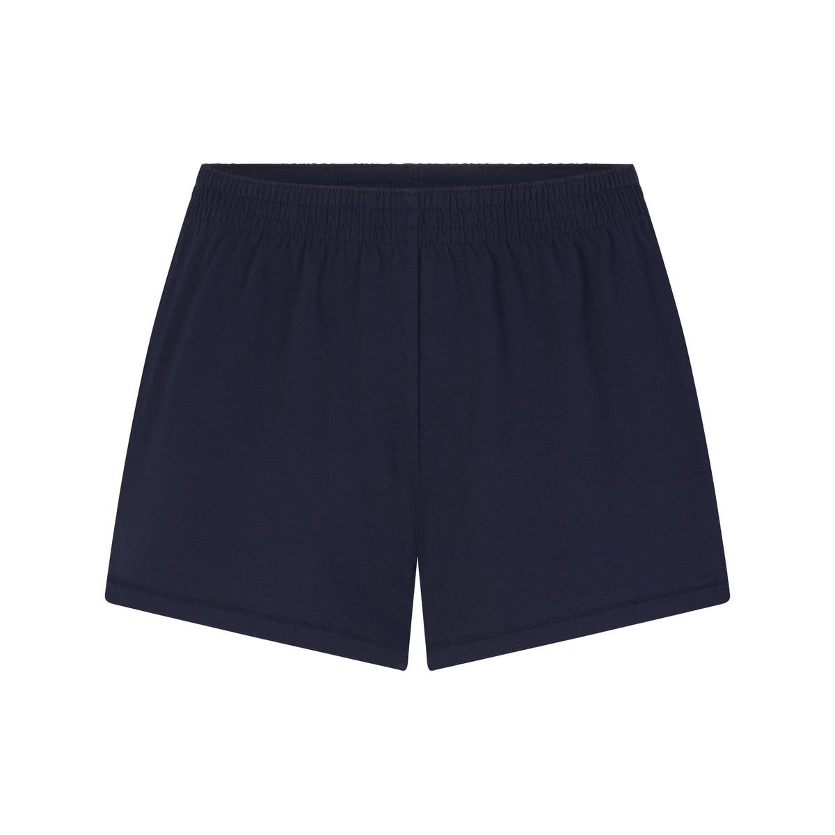 COTTON JERSEY LOOSE SHORT | NAVY FLAT ON A WHITE BACKGROUND | FLT