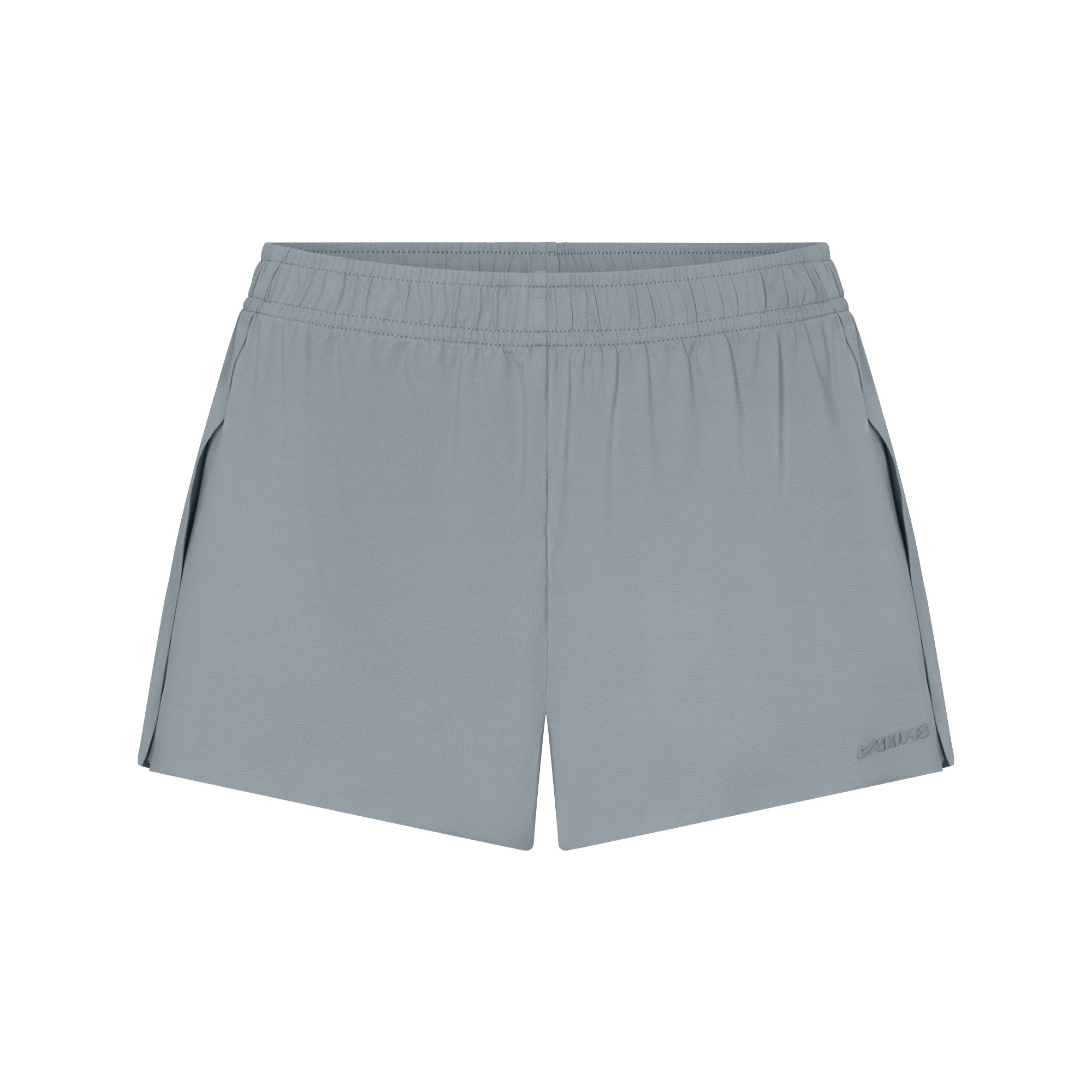 NikeSKIMS AIRY MINI SHORT | WASHED PACIFIC FLAT ON A WHITE BACKGROUND | FLT