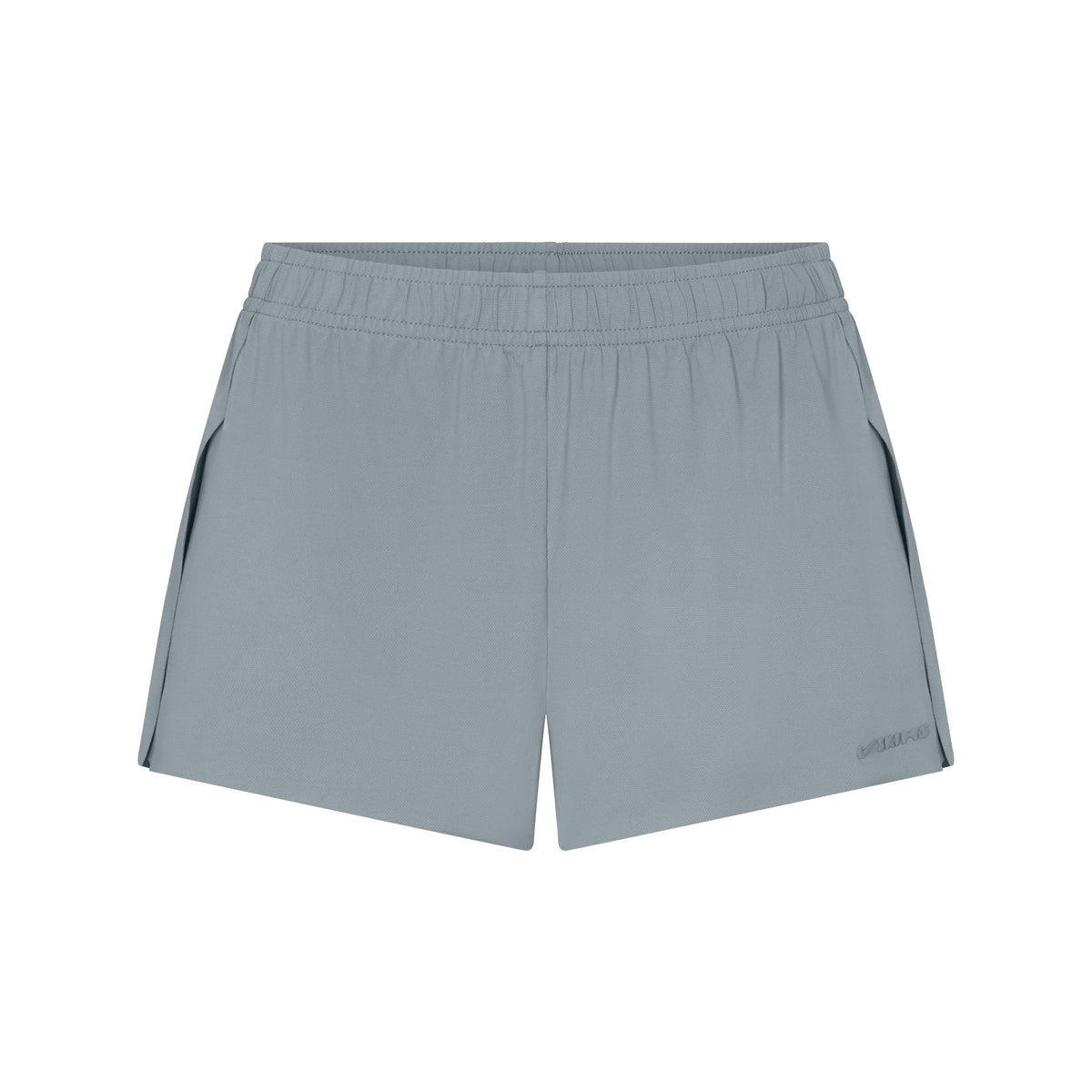 NikeSKIMS AIRY MINI SHORT | WASHED PACIFIC FLAT ON A WHITE BACKGROUND | FLT