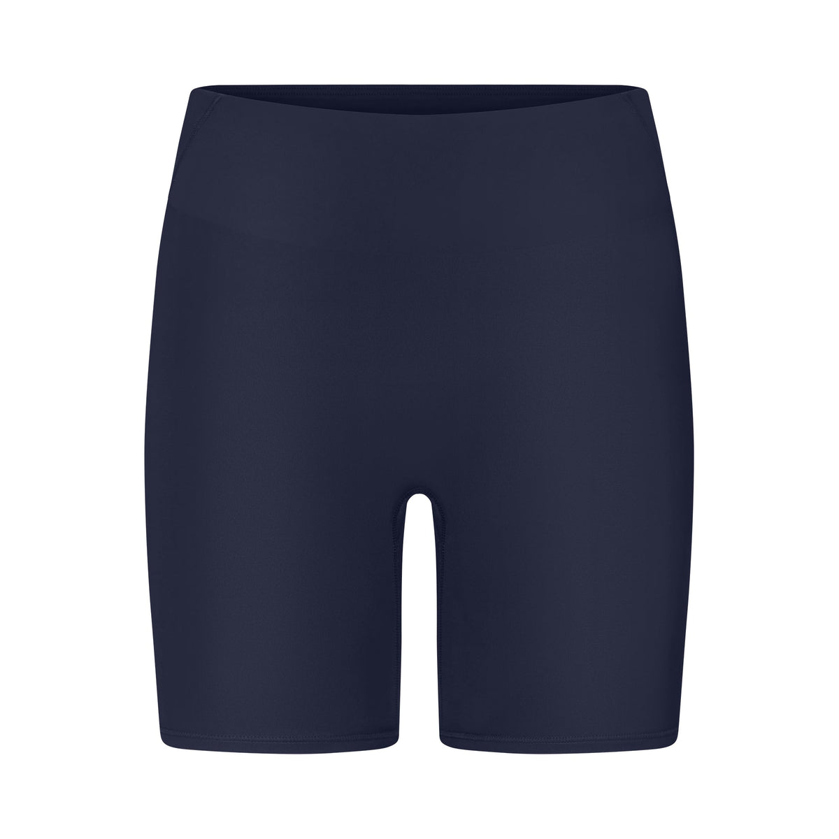 NikeSKIMS SHINE BONDED WAIST 5" BIKER SHORT | NAVY FLAT ON A WHITE BACKGROUND | FLT