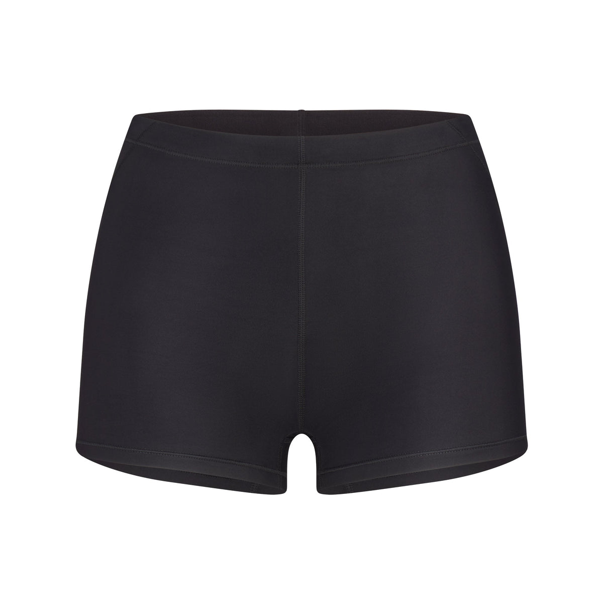 NikeSKIMS SHINE DRAWCORD 2" SHORT | OBSIDIAN FLAT ON A WHITE BACKGROUND | FLT