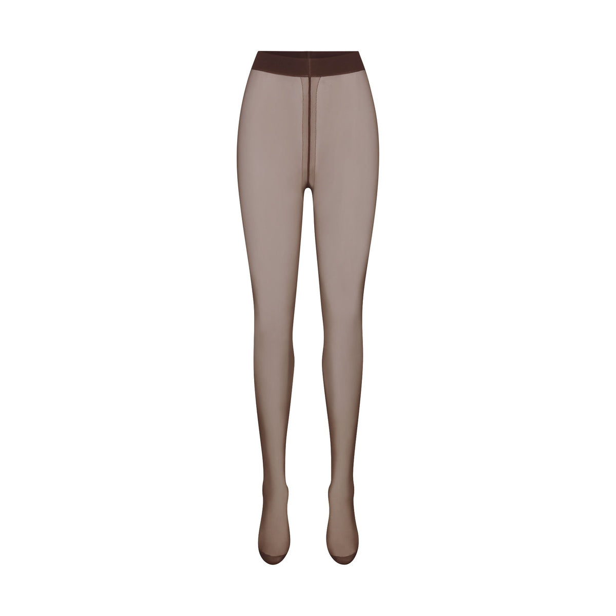 HOSIERY SHEER TIGHTS | ESPRESSO FLAT ON A WHITE BACKGROUND | FLT