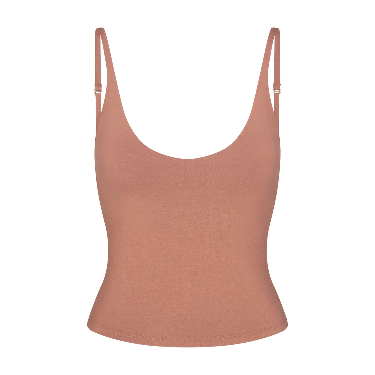 SMOOTH LAYERS SCOOP NECK CAMI | NUTMEG FLAT ON A WHITE BACKGROUND | FLT