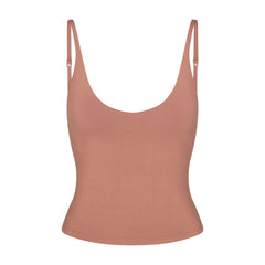 SMOOTH LAYERS SCOOP NECK CAMI | NUTMEG FLAT ON A WHITE BACKGROUND | FLT