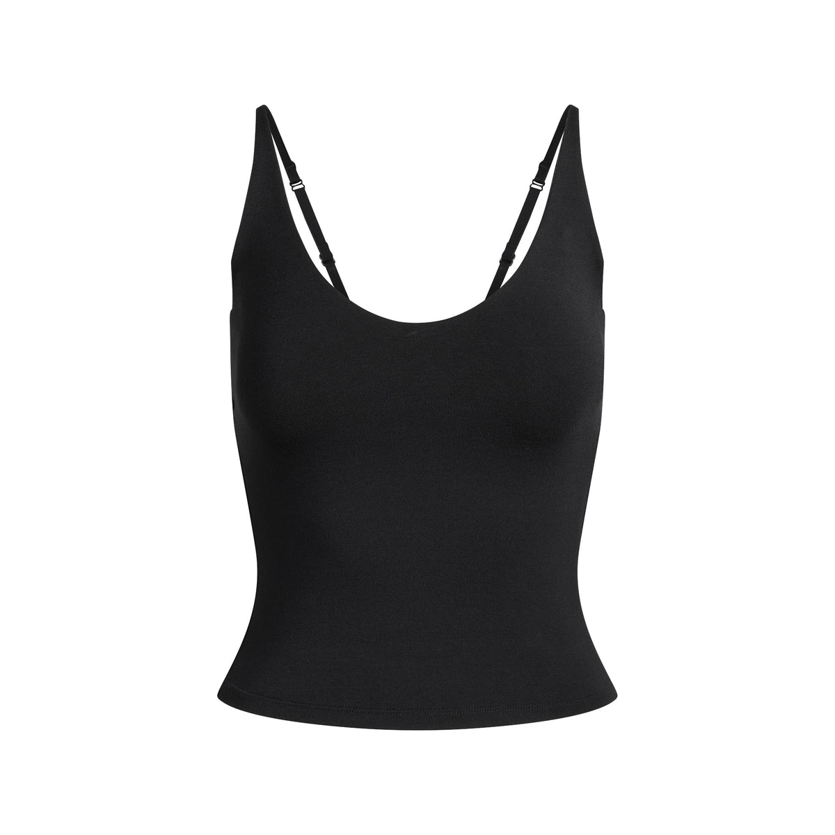 SMOOTH LAYERS SCOOP NECK CAMI | OBSIDIAN FLAT ON A WHITE BACKGROUND | FLT