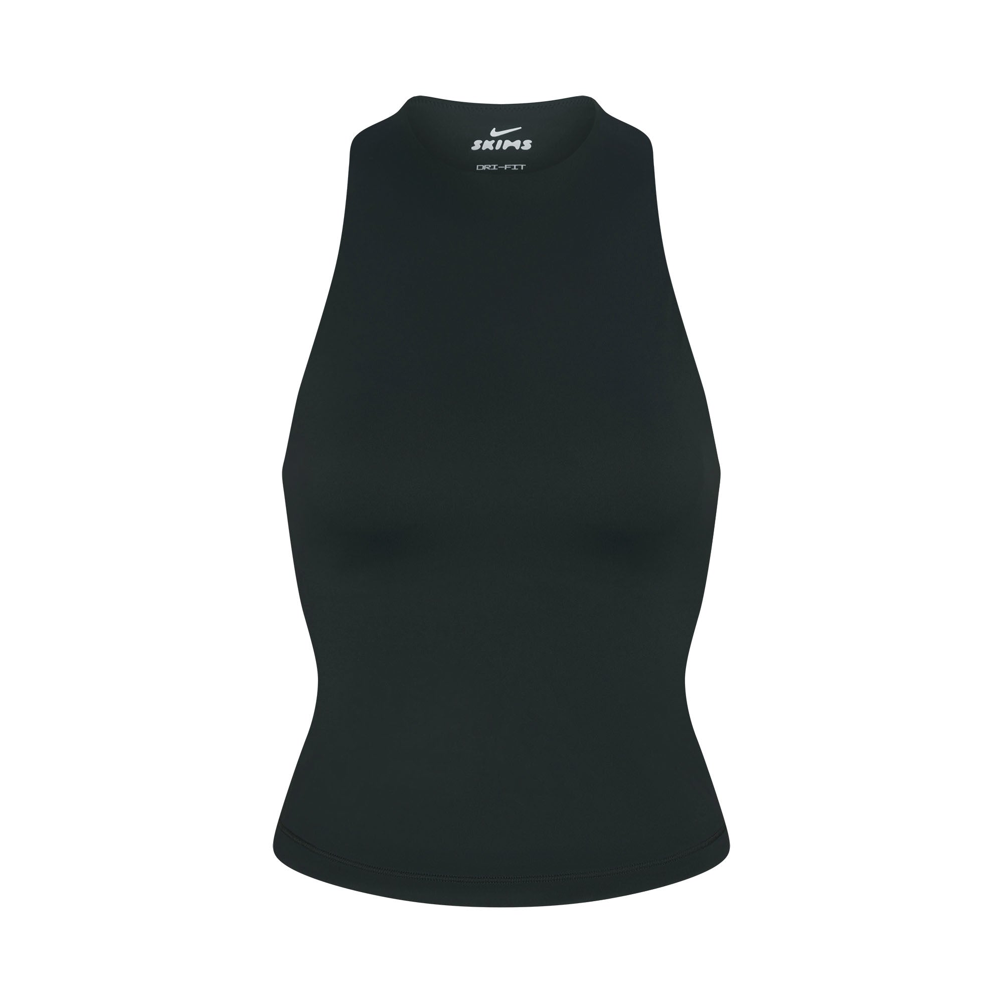 NikeSKIMS MATTE MOCK NECK RACER TANK | DARK TEAL FLAT ON A WHITE BACKGROUND | FLT