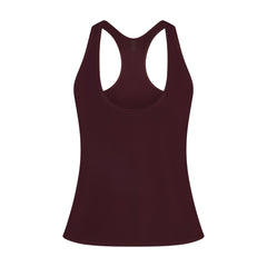 NikeSKIMS AIRY RACER BACK TANK | CURRANT FLAT ON A WHITE BACKGROUND | FLT