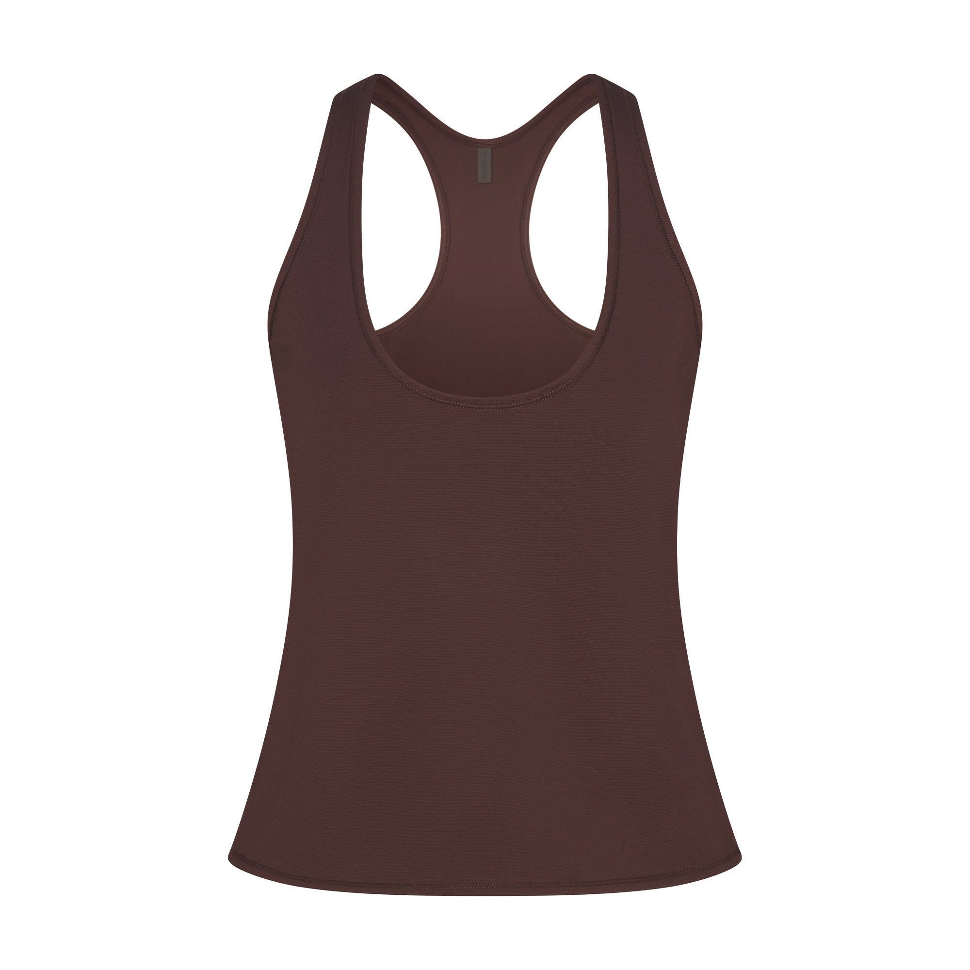 NikeSKIMS AIRY RACER BACK TANK | DARK SEPIA FLAT ON A WHITE BACKGROUND | FLT