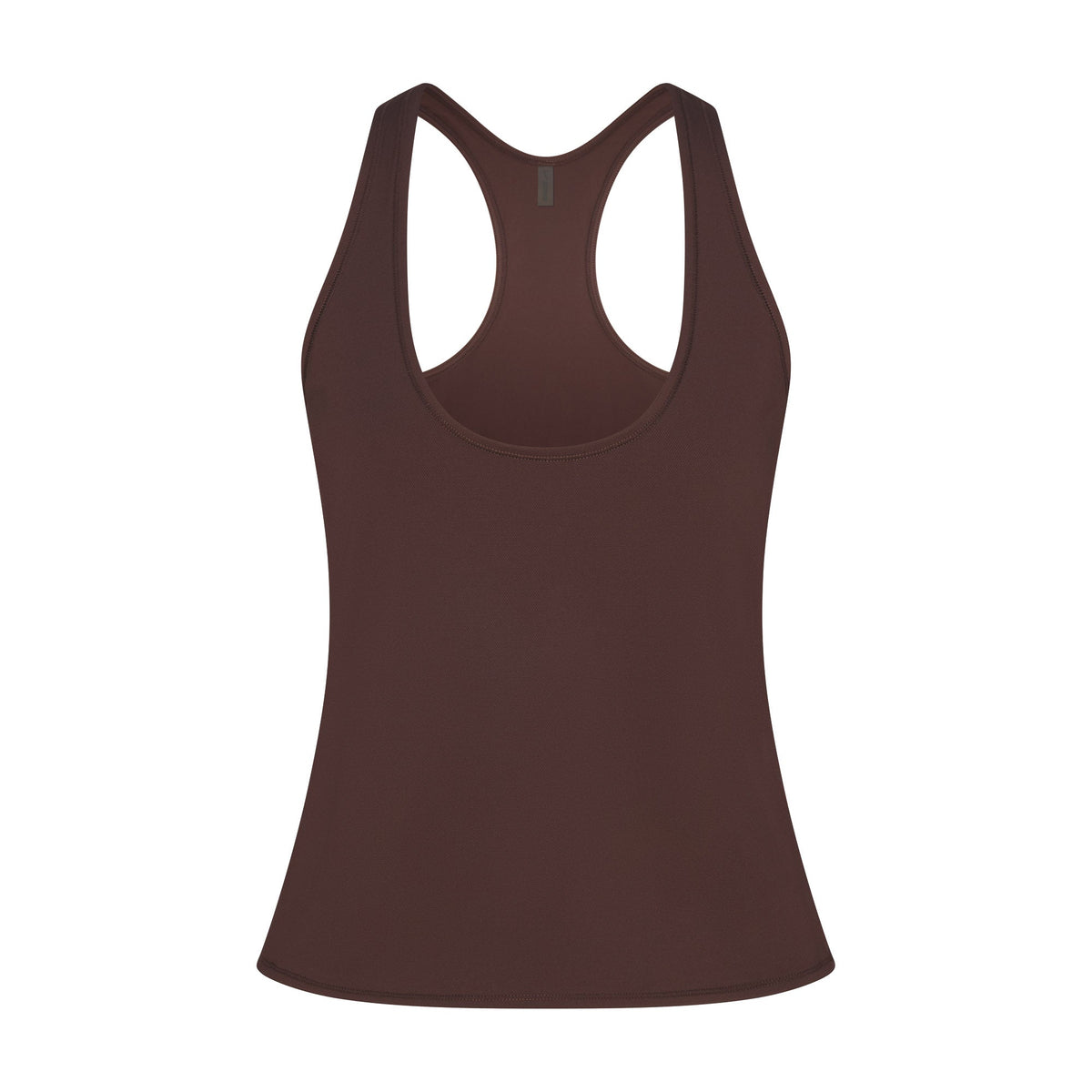NikeSKIMS AIRY RACER BACK TANK | DARK SEPIA FLAT ON A WHITE BACKGROUND | FLT